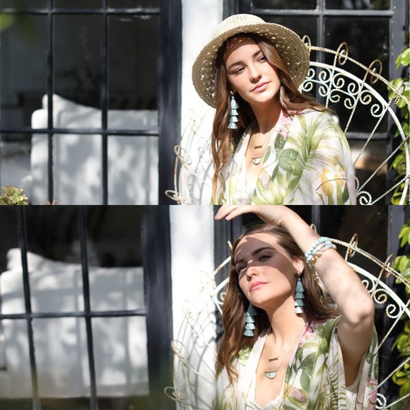 Tiered Tassel Earrings Pink - Picture 7 of 8